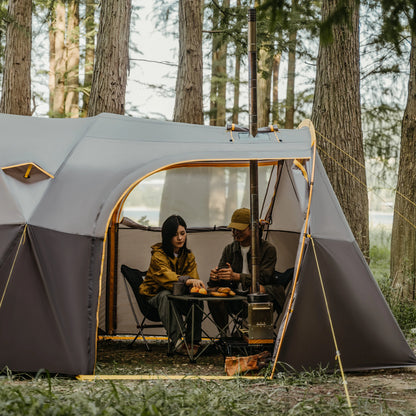 Naturehike KOTA6 Tunnel Tent 70D One Room One Living Room Large Space 4 SeasonTent Outdoor Travel Waterproof Tents With Chimney