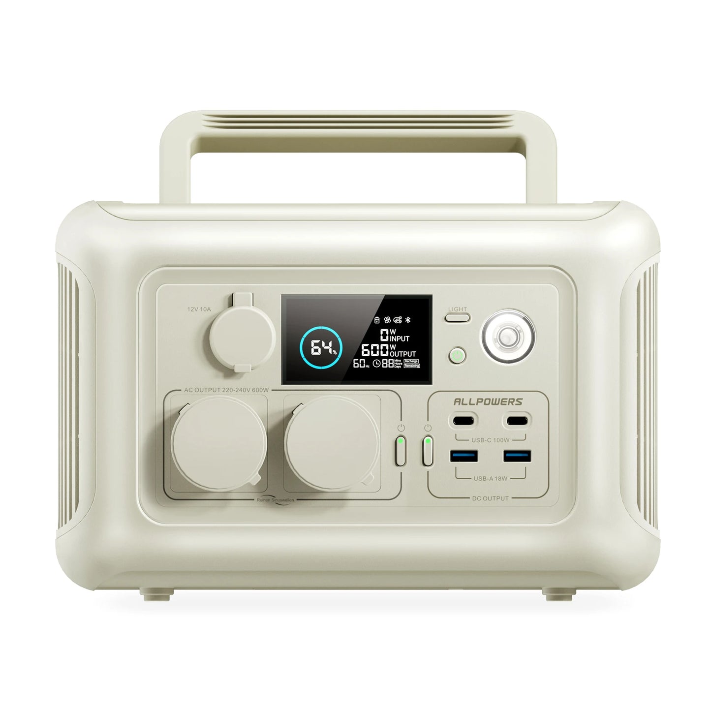 ALLPOWERS R600 Portable Power Station with Portable SolarPanel (option) Pure Sine Wave 299Wh Outdoor Solar Generator Camping UPS