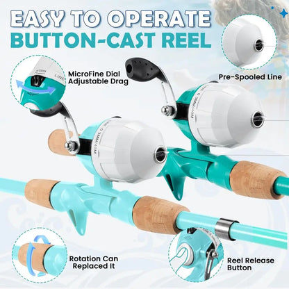 Telescopic  Fishing Poles for Boys and Girls