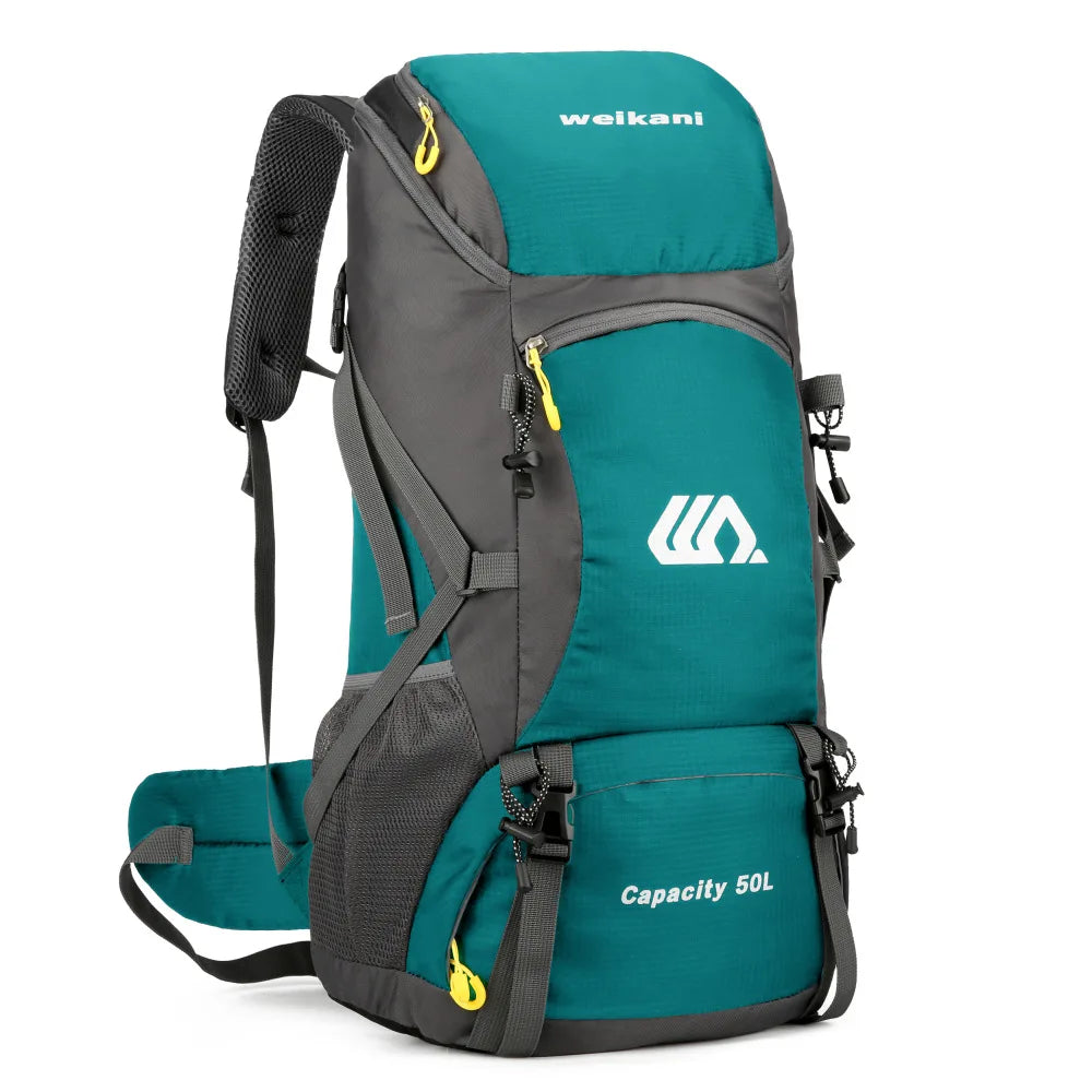 50L Travel Backpack Camping Bag For Men Large Hiking Bag Tourist Rucksack Waterproof Outdoor Sports Climbing Mountaineering Bag