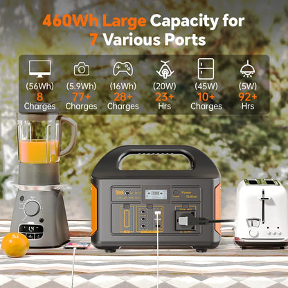 GaiaRay Portable Power Station 300W 500W 256Wh LiFePO4 Battery Outdoor Power Plant Solar Generator For Camping Emergency Energy