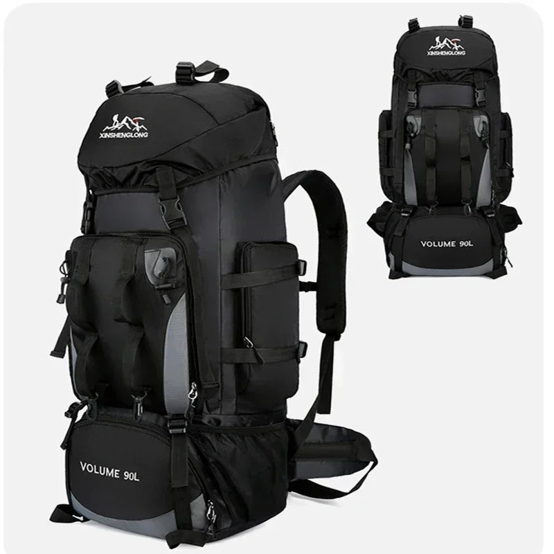90L Waterproof Hiking Camping Backpack Trekking Bag Rucksack Large Capacity Travel Outdoor Sports Bags Camping Equipments