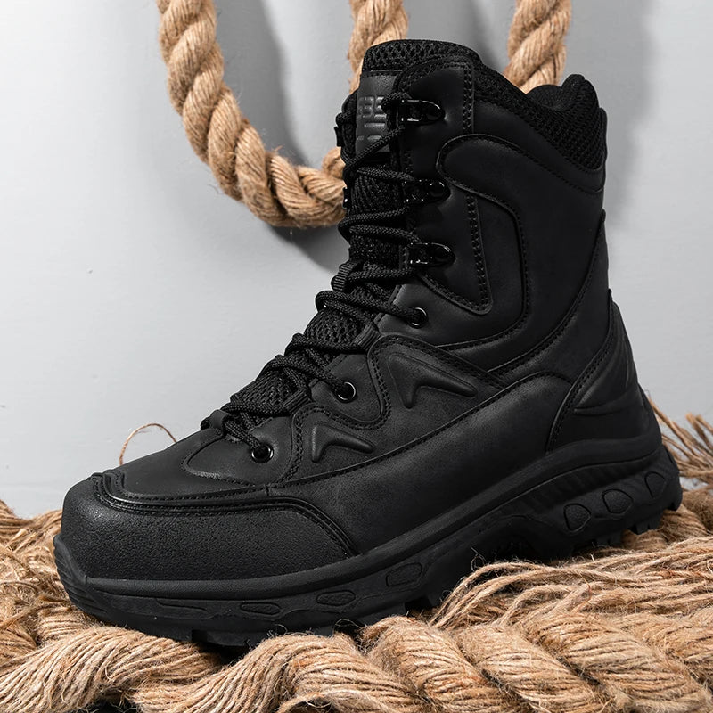 Men's hiking boots outdoor combat walking tactical casual boots versatile fashion boots