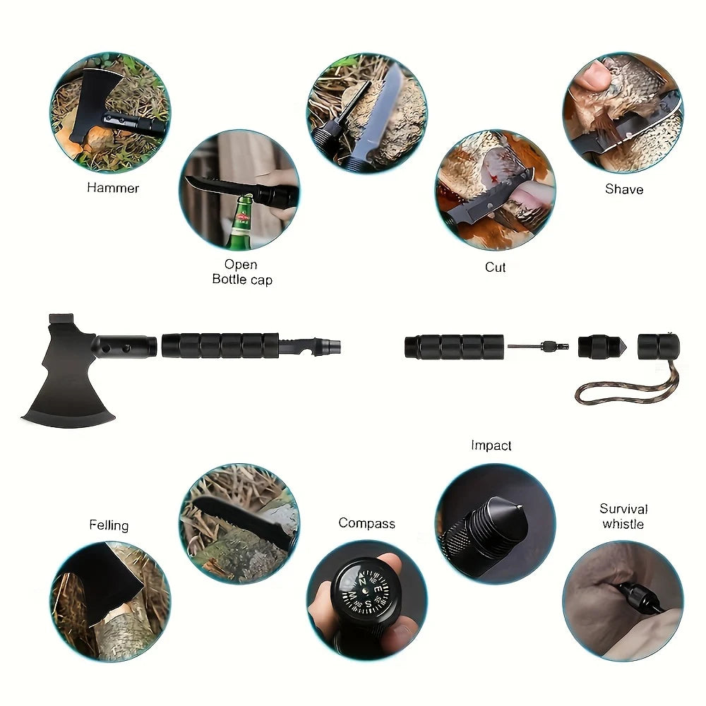 Camping axe, folding survival axe, tactical camping axe, outdoor adventure weapon, survival camping axe, folding tactical axe, a
