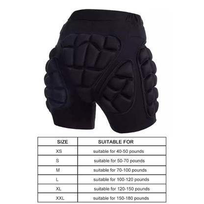 3D Snowboard Butt Pad Guard Winter Skating Protective Hip Pad Snowboarding Impact Shorts Ski Ice Skating Roller Snowboard Gear
