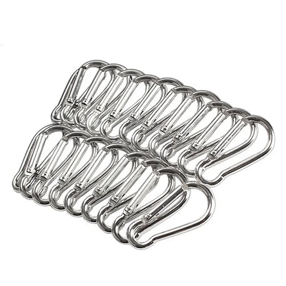 20pcs Carabiner Snap Hooks Alluminum Alloy Carabiner Clip Lightweight Quickly Attached Fixing for Fishing Hiking