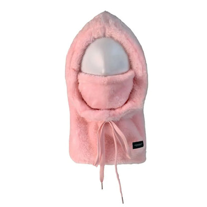 Adjustable Winter Balaclava Hat with Sherpa Hood and Windproof Ski Face Cover for Men and Women