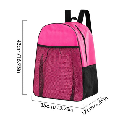 Roller Skates Backpack Compartmented Comfortable Portable Waterproof Skate Case  Multi-functional Sports Backpack For Knee pads
