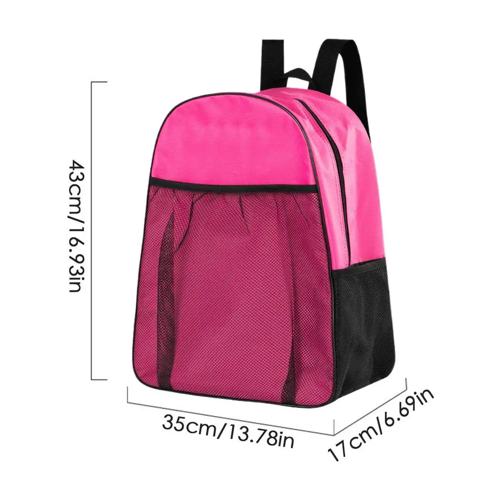 Roller Skates Backpack Compartmented Comfortable Portable Waterproof Skate Case  Multi-functional Sports Backpack For Knee pads