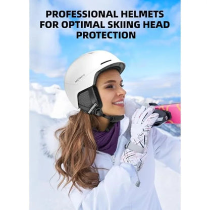 Ski Helmet, Lightweight Adult Snowboard Helmet (M Size 21.6''-23.2'') with Sturdy PC Shell & Shock-Absorbing EPS Foam & Soft Lin