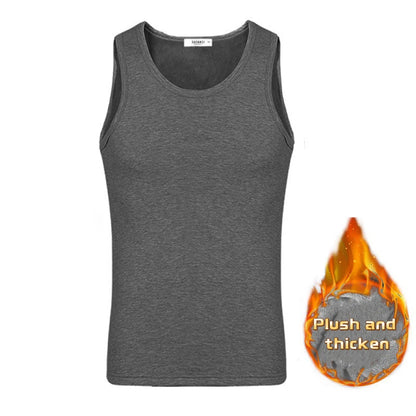 2pcs Men Thermal Underwear Man Sleeveless Vest Autumn WinterThermo Lingerie Men's Warm Top Thickening Thermo Vest Undershirt