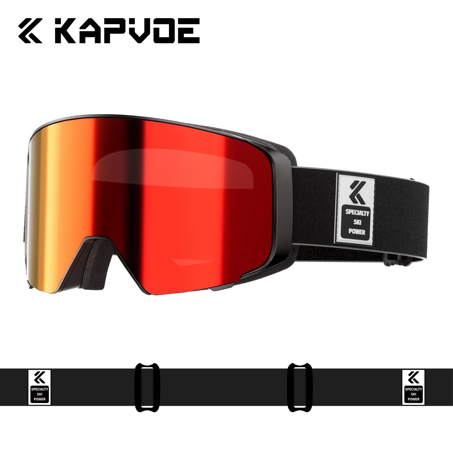 KAPVOE Outdoor Photochromic Ski Goggles Breathable HD Winter Sports Snow Glasses UV400 Anti-fog Magnetic Snowboard Glasses New