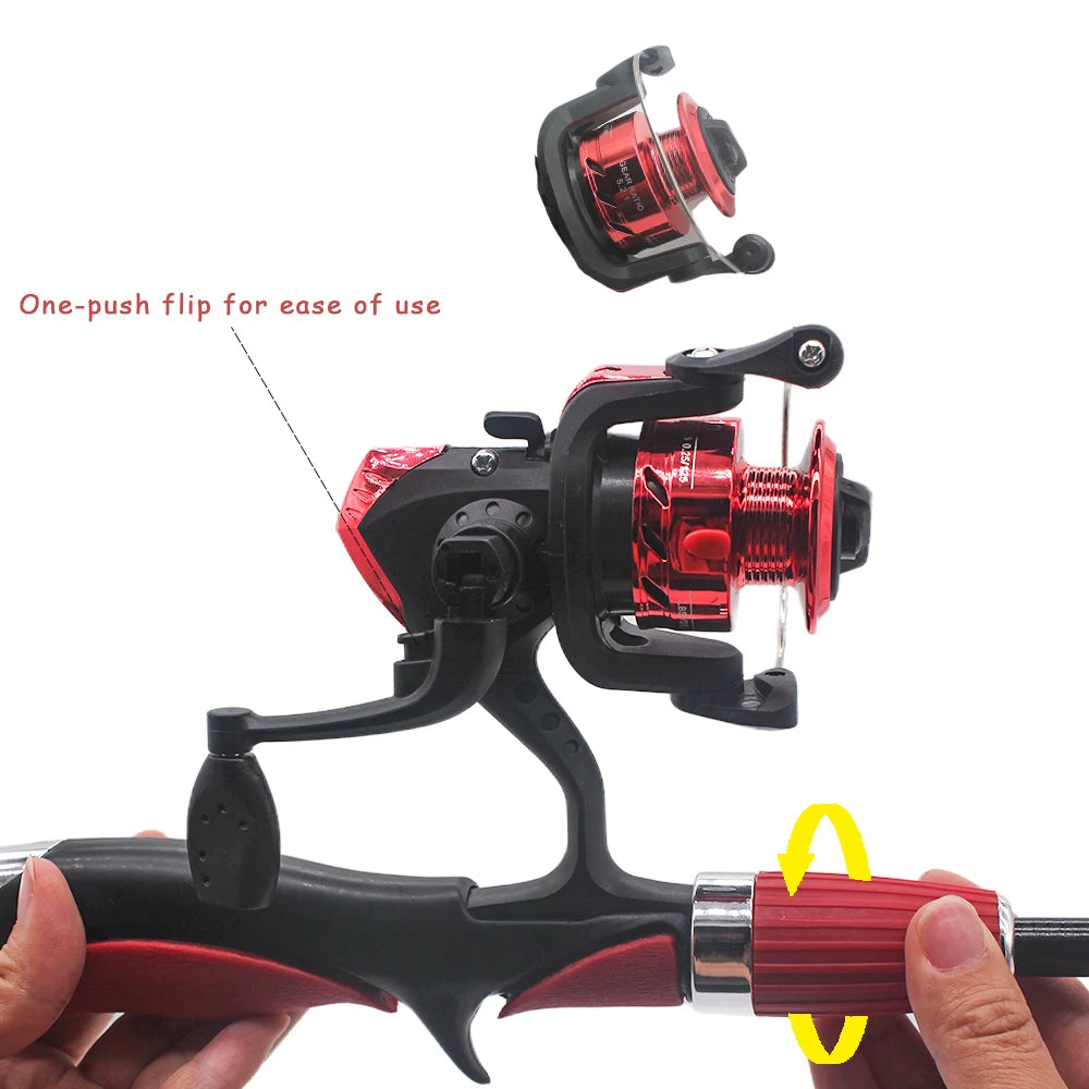 Child Telescopic Fishing Rods With Spinning Reel