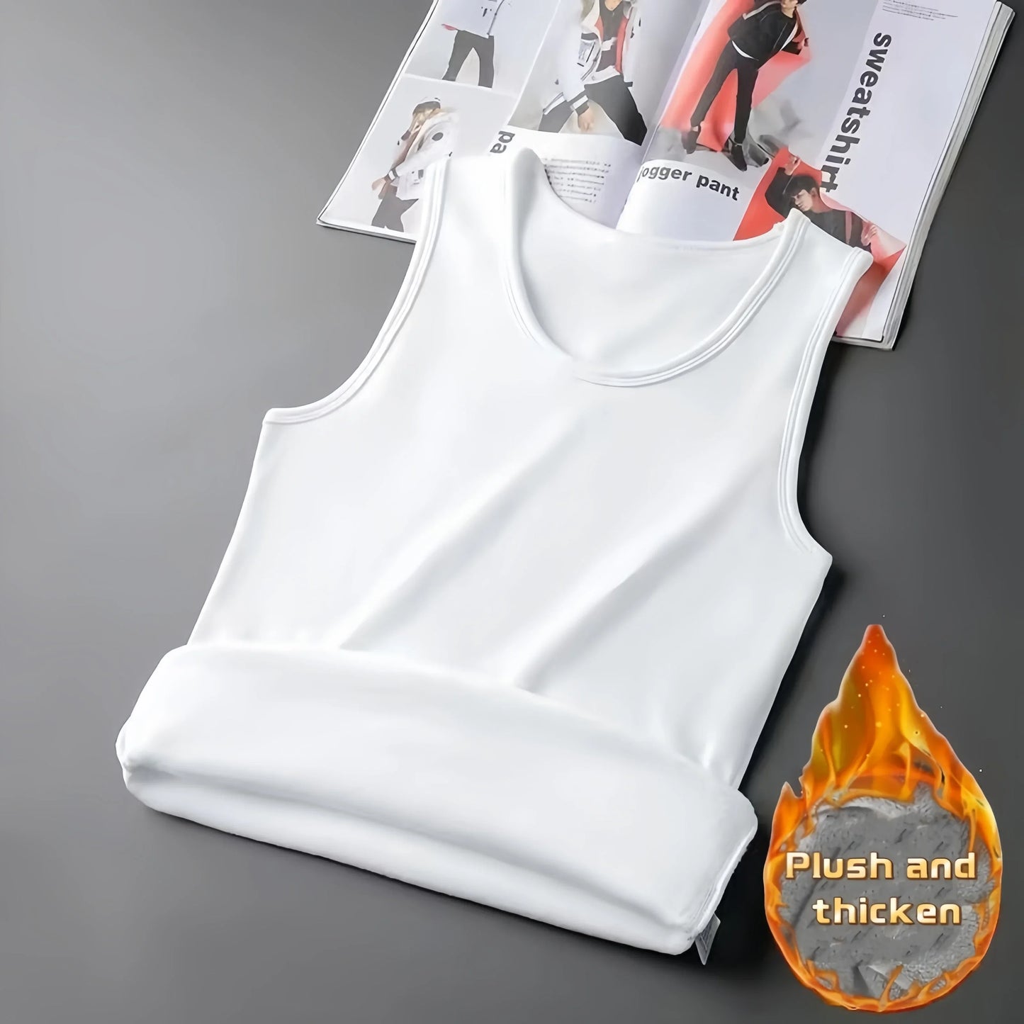 Autumn Winter Thermal Underwear Man Sleeveless Vest Thermo Lingerie Men's Warm Top Thickening Thermo Vest Undershirt