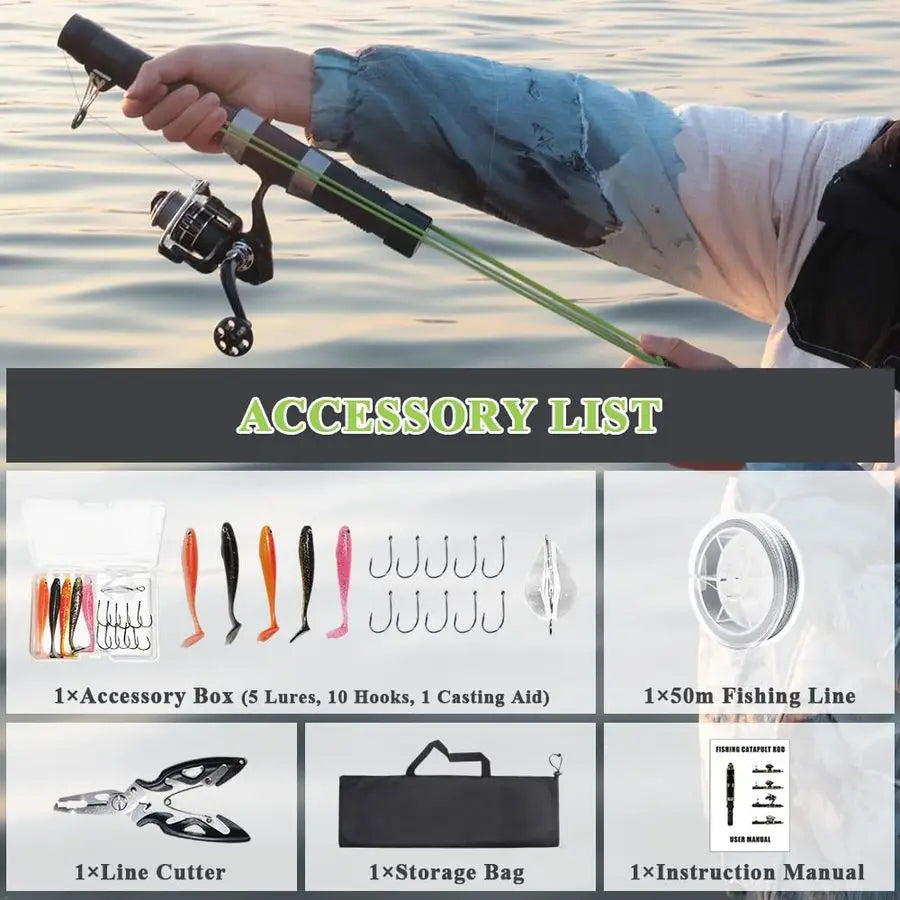 Carbon Fiber Fishing Poles and Reels Combo for Projecting Lures