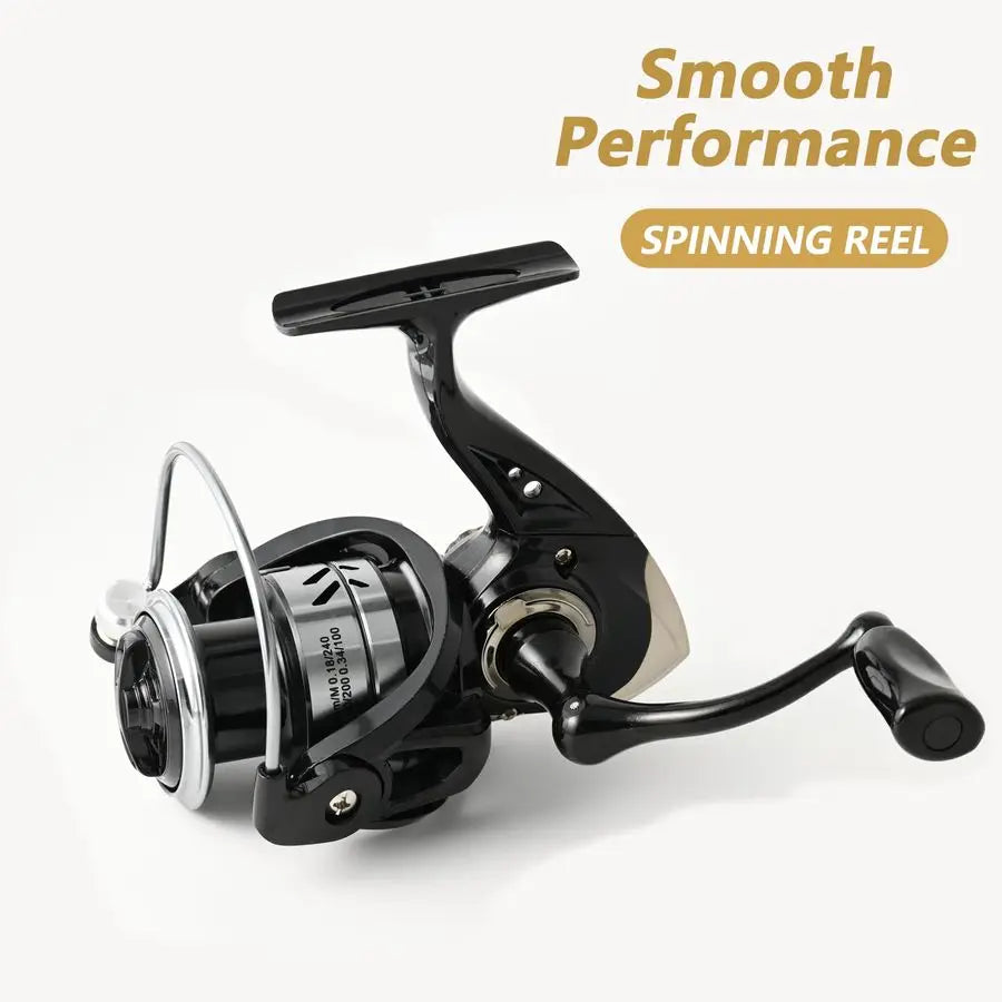 Pole Combo 2PCS Carbon Fiber Fishing Rod and Aluminum Reel