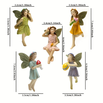 Outdoor Indoor, 5 Pcs Garden Mini Figurines
