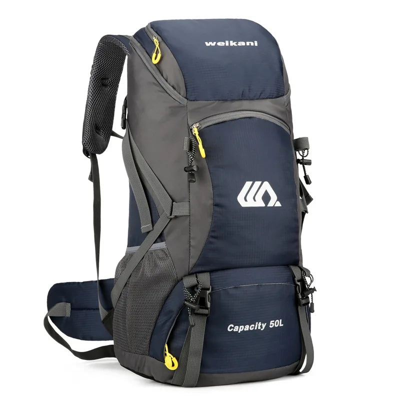 50L Travel Backpack Camping Bag For Men Large Hiking Bag Tourist Rucksack Waterproof Outdoor Sports Climbing Mountaineering Bag