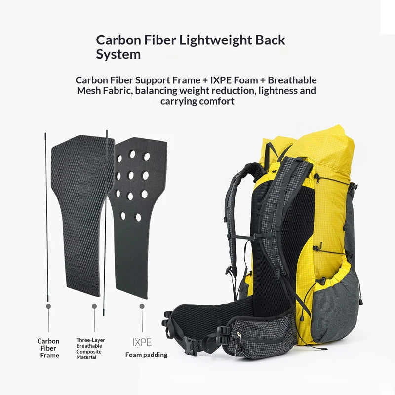 DAOSHI 30+10L Backpack Outdoor Ultralight Waterproof Camping Hiking Backpack Sport Bag Water-resistant Rucksacks