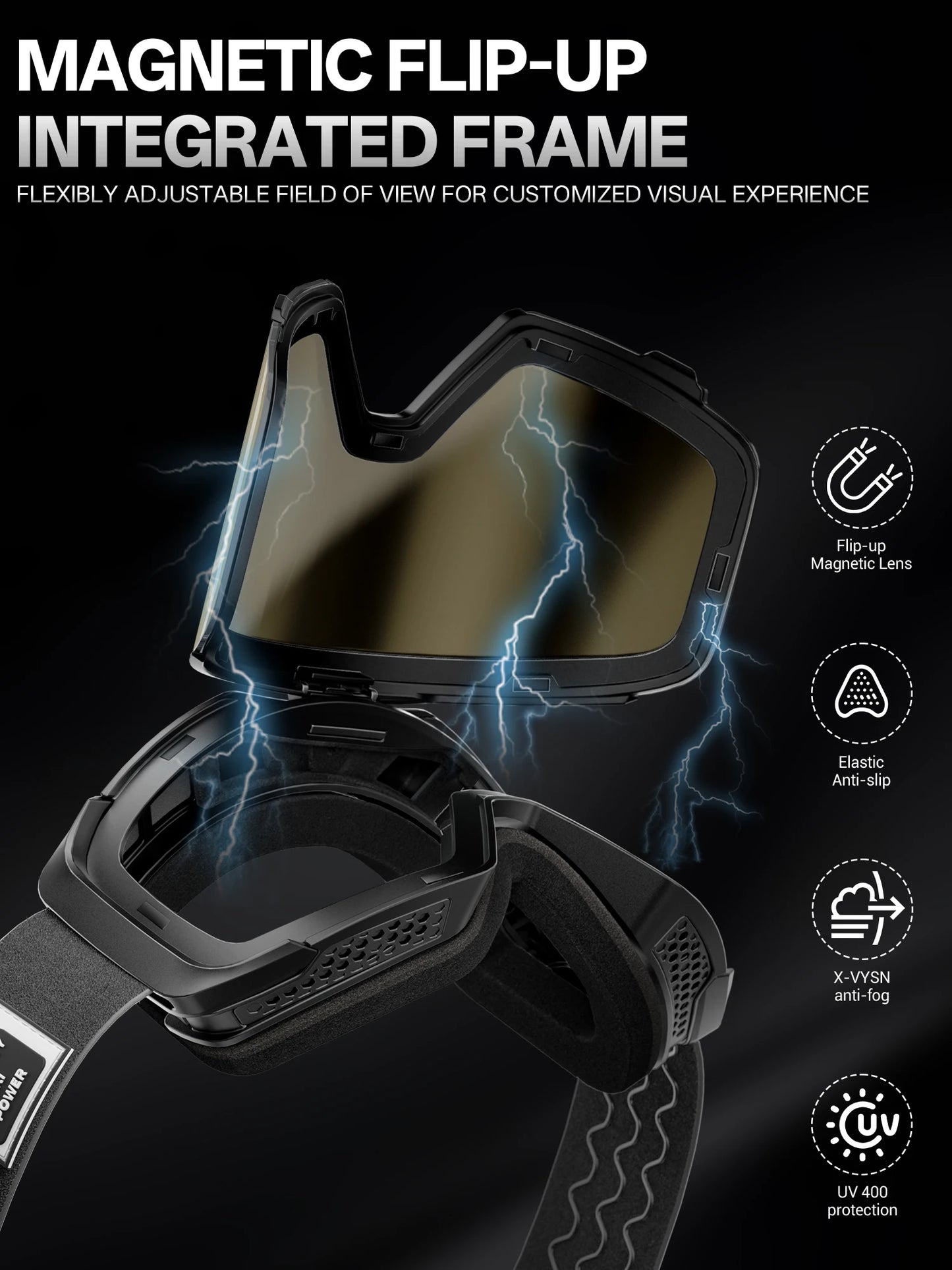 KAPVOE Outdoor Photochromic Ski Goggles Breathable HD Winter Sports Snow Glasses UV400 Anti-fog Magnetic Snowboard Glasses New