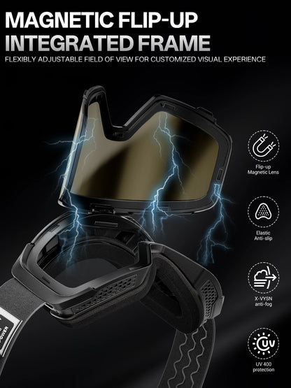 KAPVOE Outdoor Photochromic Ski Goggles Breathable HD Winter Sports Snow Glasses UV400 Anti-fog Magnetic Snowboard Glasses New