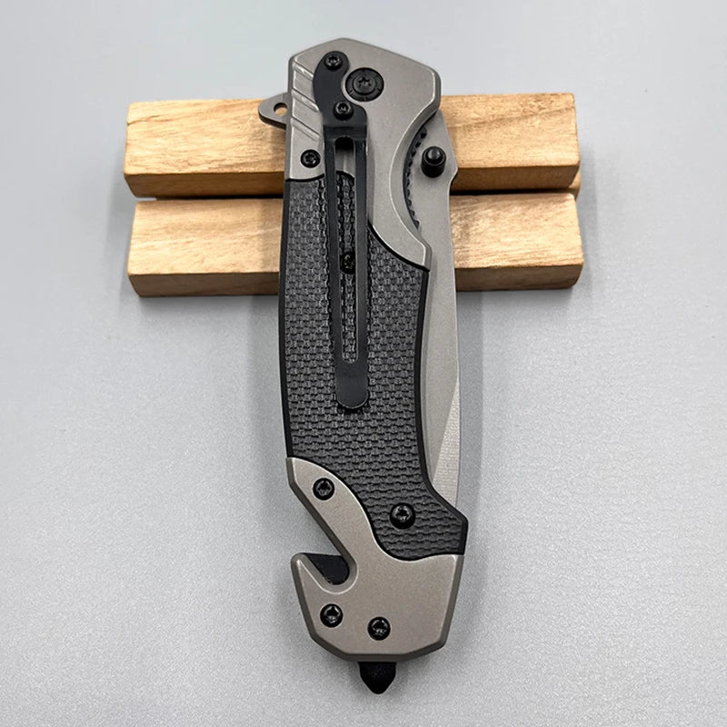 Steel Camping Folding Knife for Man High Hardness Outdoors Self Defense Survival Military Tactical Pocket Knives for Hunting