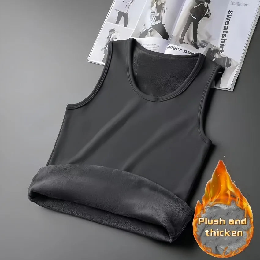 Autumn Winter Thermal Underwear Man Sleeveless Vest Thermo Lingerie Men's Warm Top Thickening Thermo Vest Undershirt