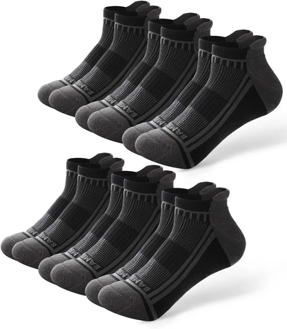 Men's Athletic Ankle Socks with Cushioning, Moisture Wicking, Arch Support, Breathable for Running - 8 Pack
