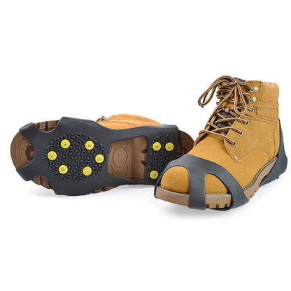 10 Teeth Climbing Crampons Anti-Slip Mountaineering Cleats Unisex Snow Claw Shoe Covers Outdoor Chain Shoe Spikes