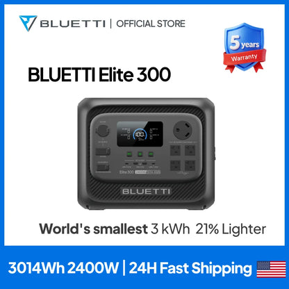 Portable Power Station 3014Wh 2400W Solar Generator