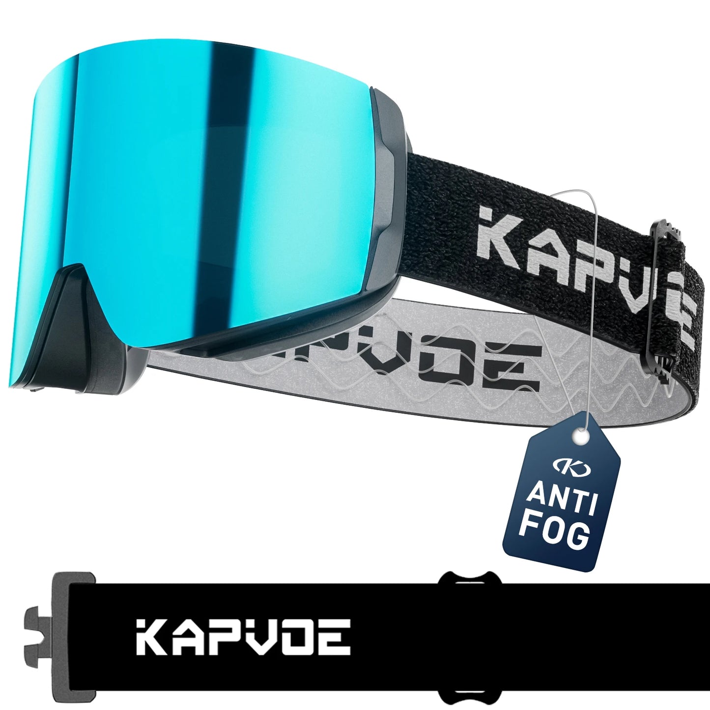 KAPVOE Photochromic Ski Goggles Snowboard OTG Snow Glasses Magnetic Lens Men Women UV400 Double Layers Lens Anti Fog Skating
