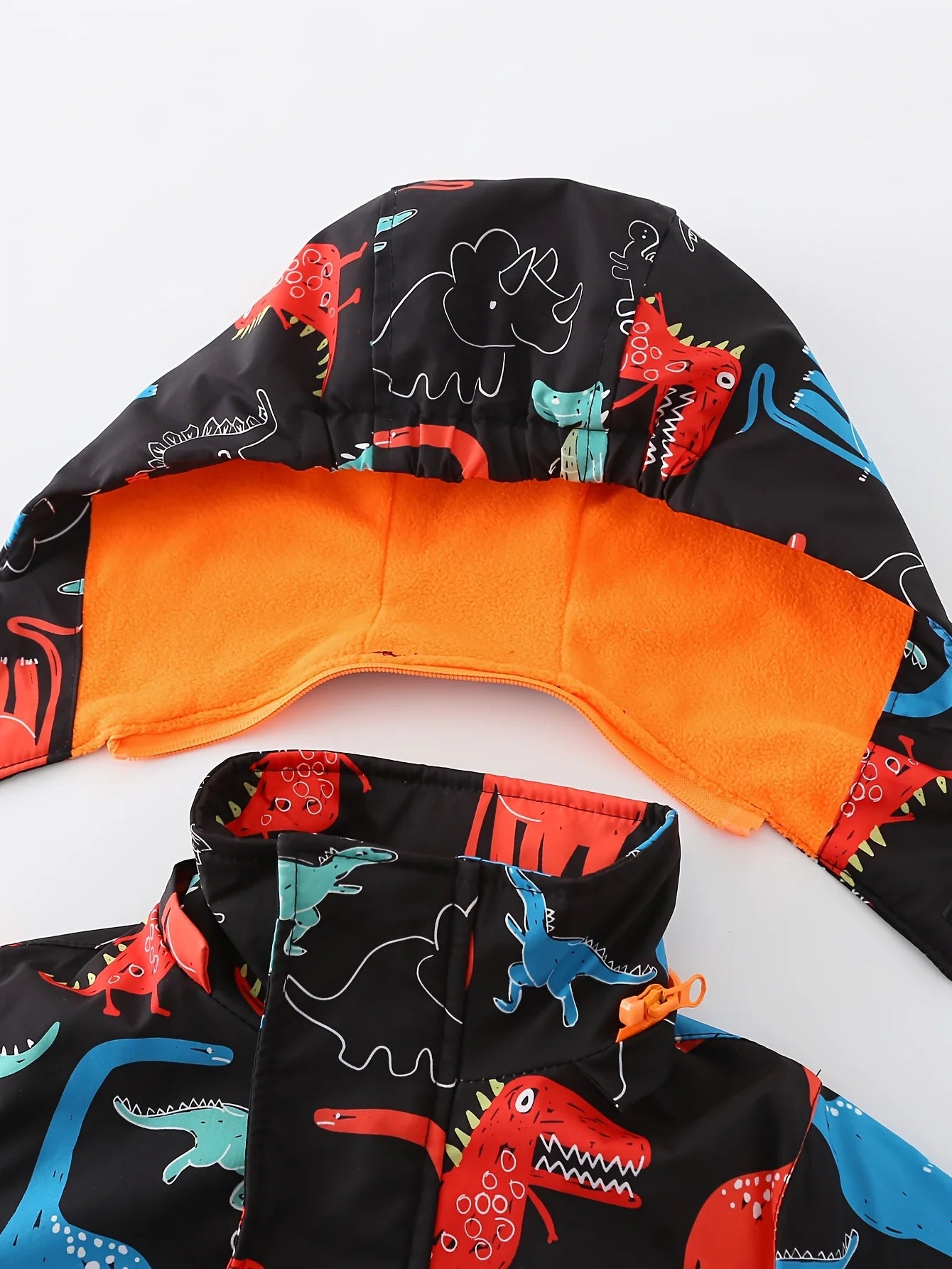 Children Dinosaur Jacket Hooded Windproof Warm Autumn Winter Cartoon Coat Fashion Windbreaker Kids Outerwear