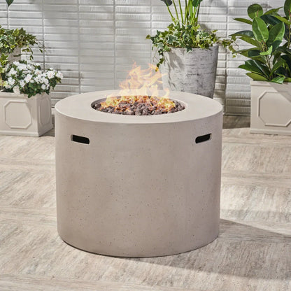31 Inch Round MGO Propane Fire Pit Table 40000 BTU Outdoor Fireplace Heater for Patio Garden Decor
