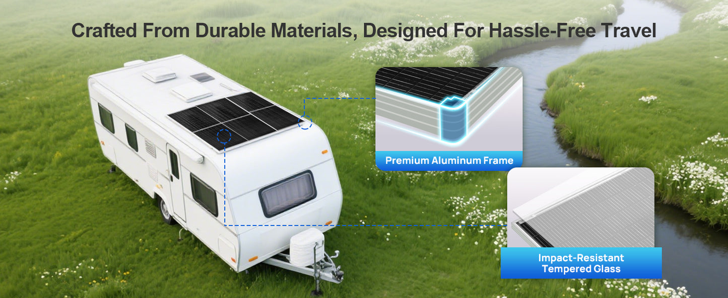 1PC 12 Volt Monocrystalline Solar Panel with 25% High Conversion Efficiency,